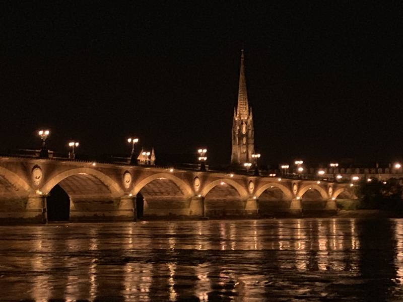 bateau pont de pierre bordeaux sur l'eau balade croisière